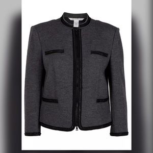 DVF Diane von Furstenberg Roccoco Gray Jacket